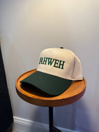 YAHWEH Cap – Green & Cream Sarie Attire